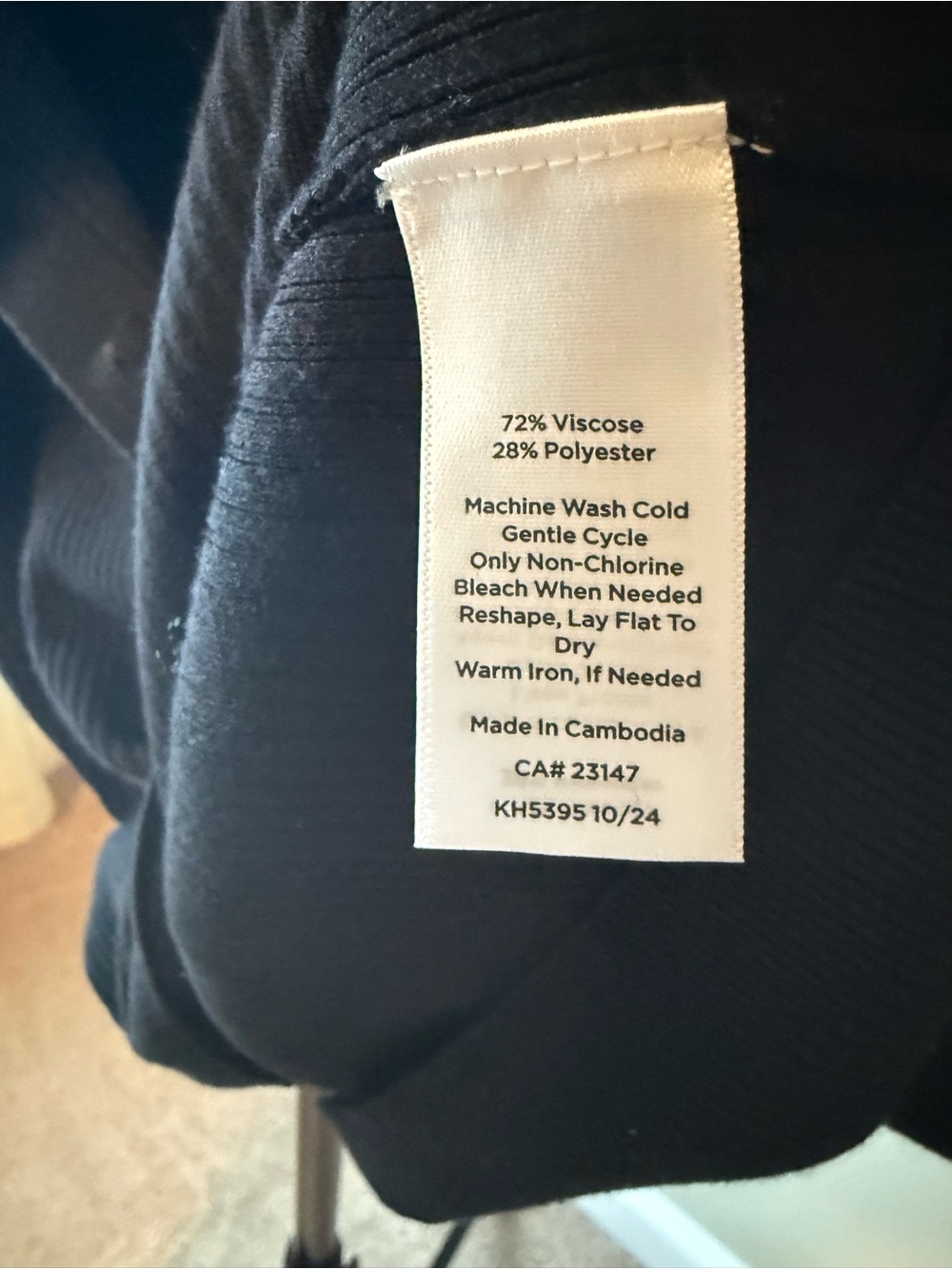 NWOT Talbots Classic Black Ribbed Polo Top SZ MED - Picture 11 of 12